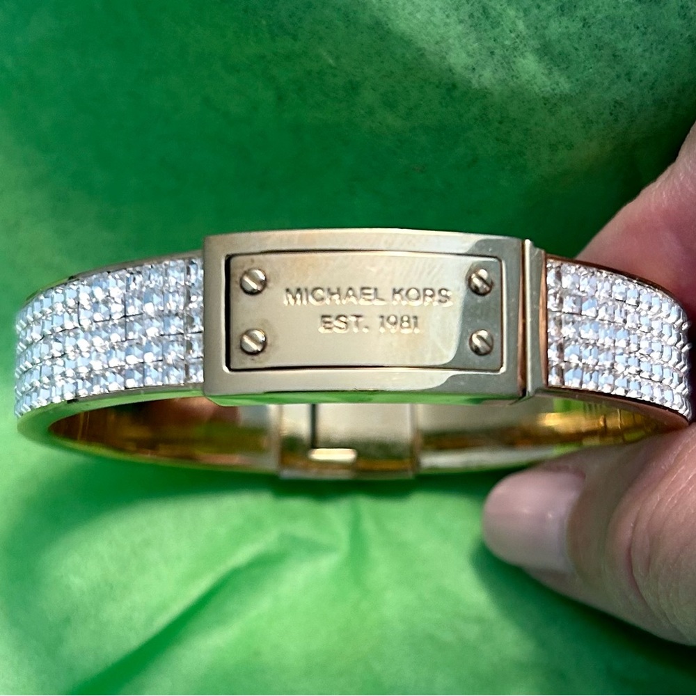 Michael Kors Gold Tone CZ crystal Bangle